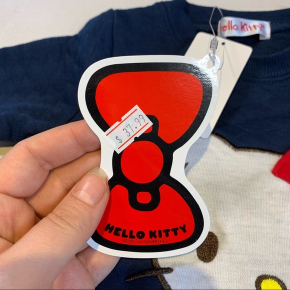 12-24M Hello kitty NWT navy blue quilted sleeper - Picture 3 of 4